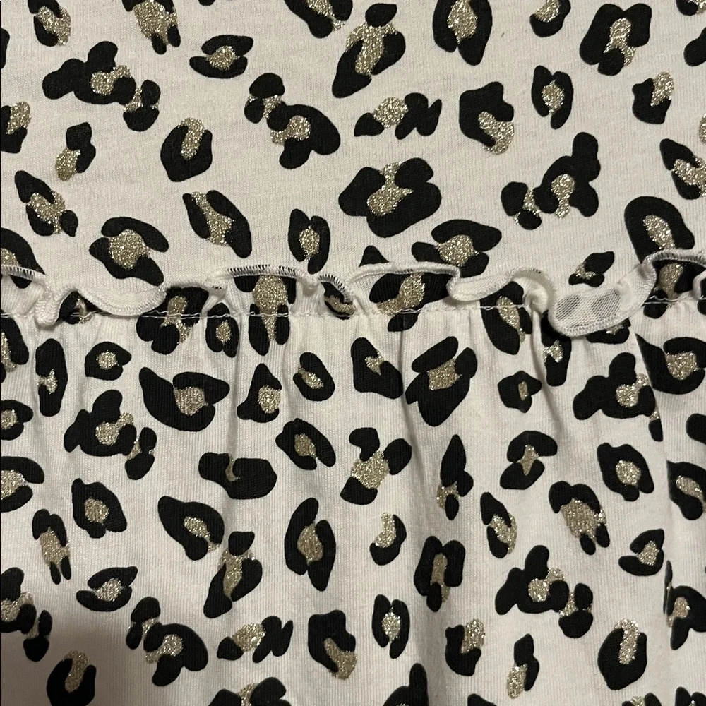 Rachel Zoe Girl’s Animal Print Top and Black PleatherLeggings Set